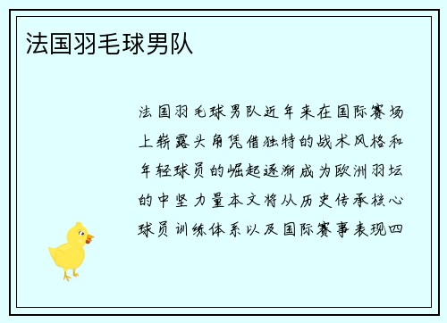 法国羽毛球男队